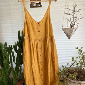 ShopGreydog Linen button up Maxi Dress